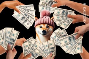 DOGWIFHAT Dog Money Dollars Hands Crypto Meme web